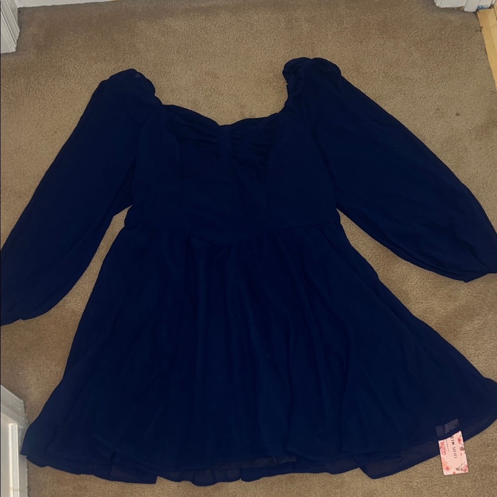 Navy Blue Corset Dress